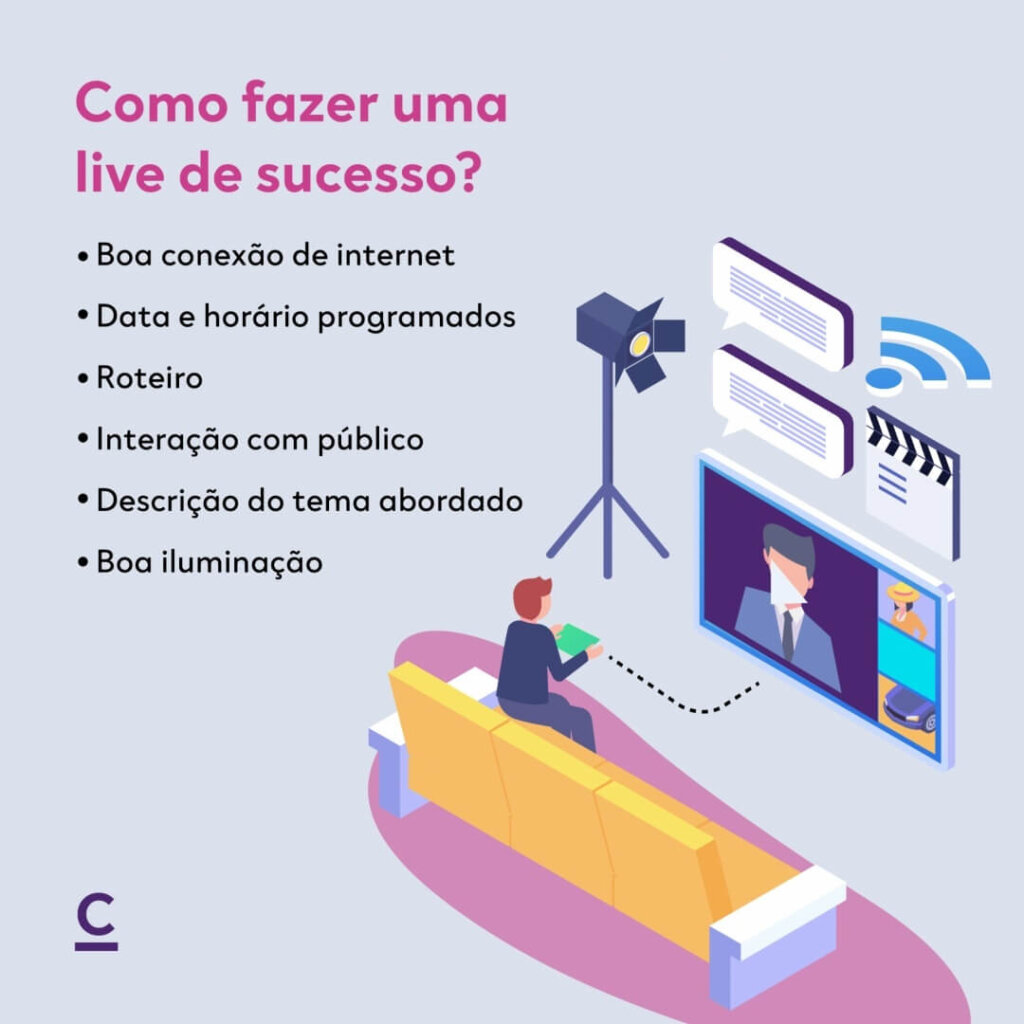 Com o isolamento social, as lives se tornaram um fenômeno muito popular na internet. As transmissões ao vivo nas redes sociais podem ser uma boa ferramenta para humanizar a sua marca e fortalecer sua relação com o público. Reunimos tudo o que você precisa saber para fazer uma live de sucesso nos seus canais. Confira as dicas completas no nosso blog